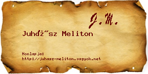 Juhász Meliton névjegykártya